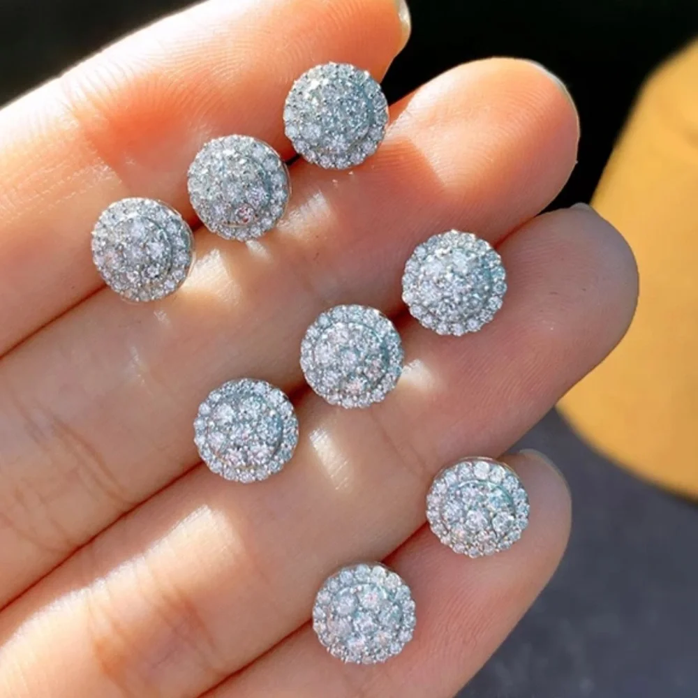 💙Cute Sterling Sterling Silver Color Stud Earrings - Picture 3 of 4